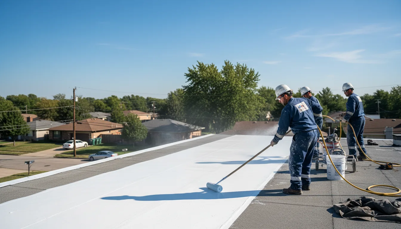 Commercial roof coating in Elderton, PA near me